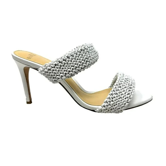 Alexandre Birman Womens Alessia Leather White Braided Mule Sandals Size 38 - Picture 1 of 15